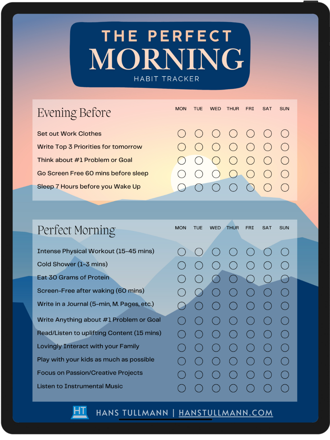 Perfect Morning Habit Tracker cover