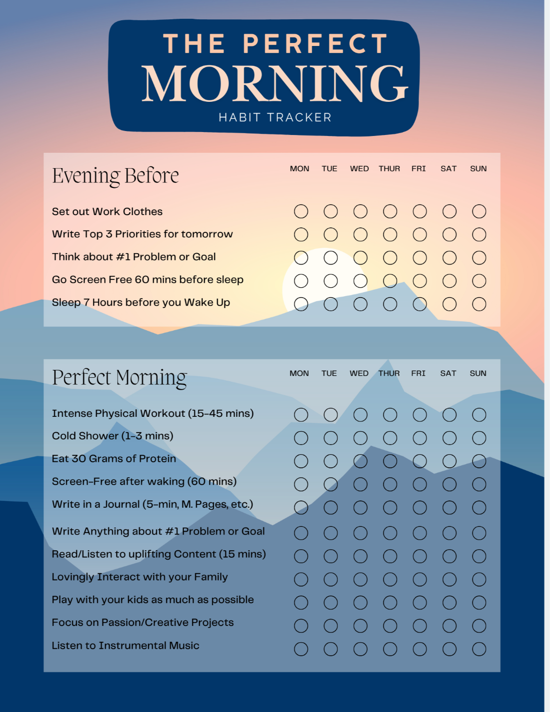 Perfect Morning Habit Tracker cover